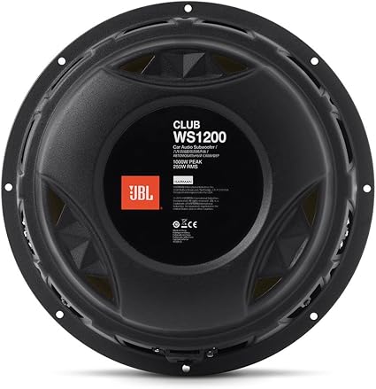 JBL Club WS1200 - 12” Shallow mount subwoofer w/SSI™ (Selectable Smart Impedance) switch from 2 to 4 ohm