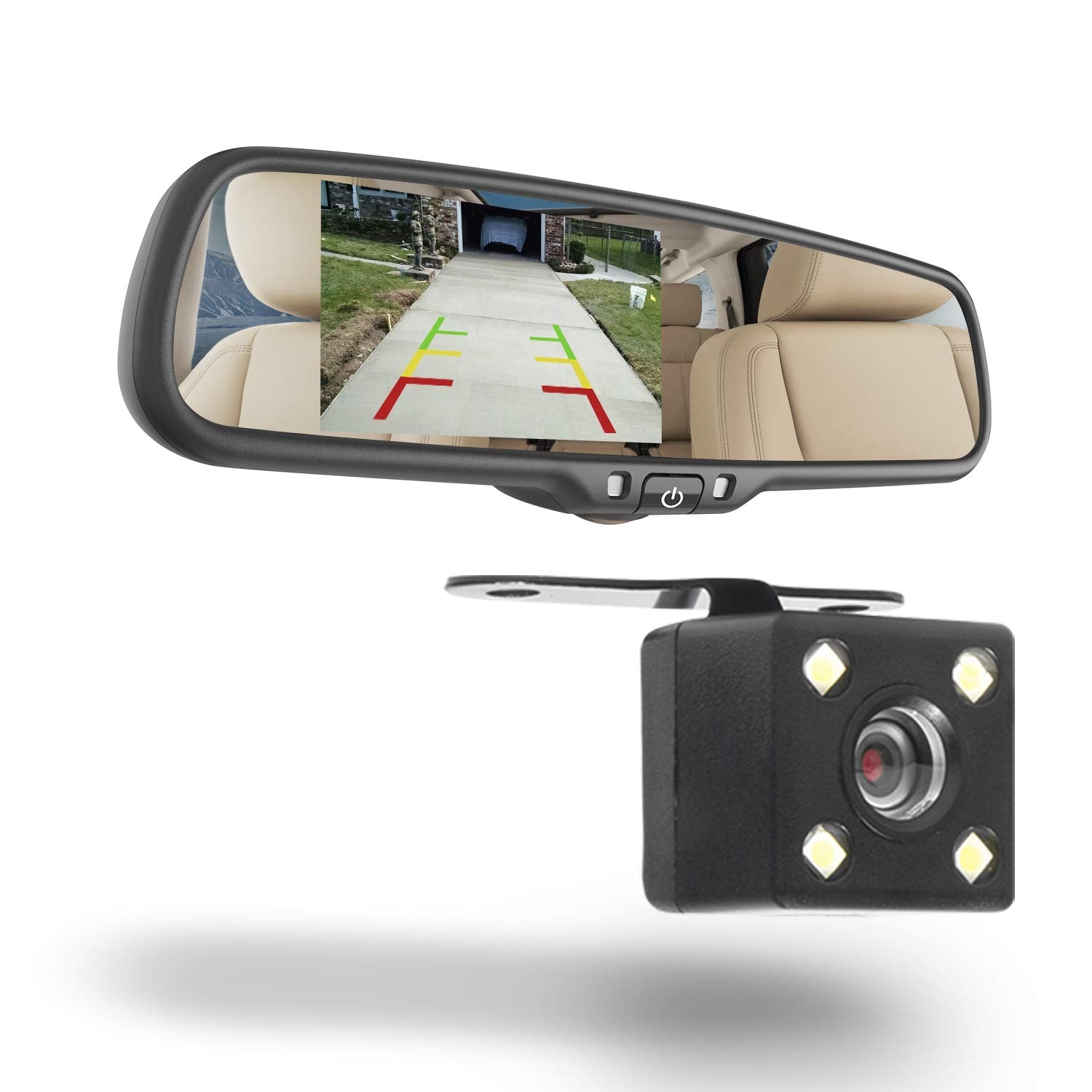 Master Tailgaters OEM Rear View Mirror with Ultra Bright 4.5