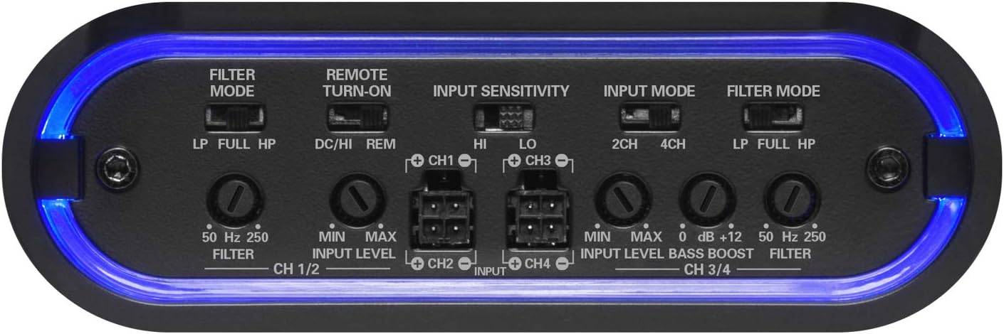 Planet Audio MB300.4D MINI BANG 1200W 4-Channel Full Range Class-D Amplifier