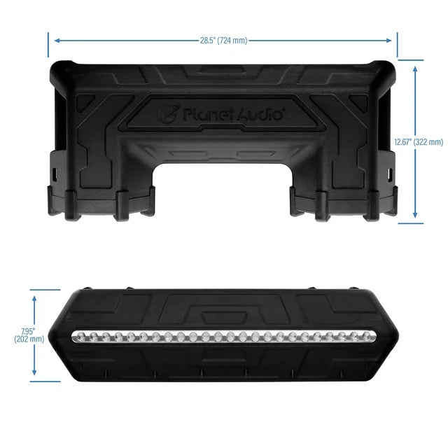 Planet Audio PATV65RGB ATV UTV Audio Stereo Sound System - 6.5 inch Speakers, 1.5 inch Tweeters, Built-in Amplifier, Bluetooth, LED Lightbar, Multicolor Illumination, Weatherproof, Easy Installation