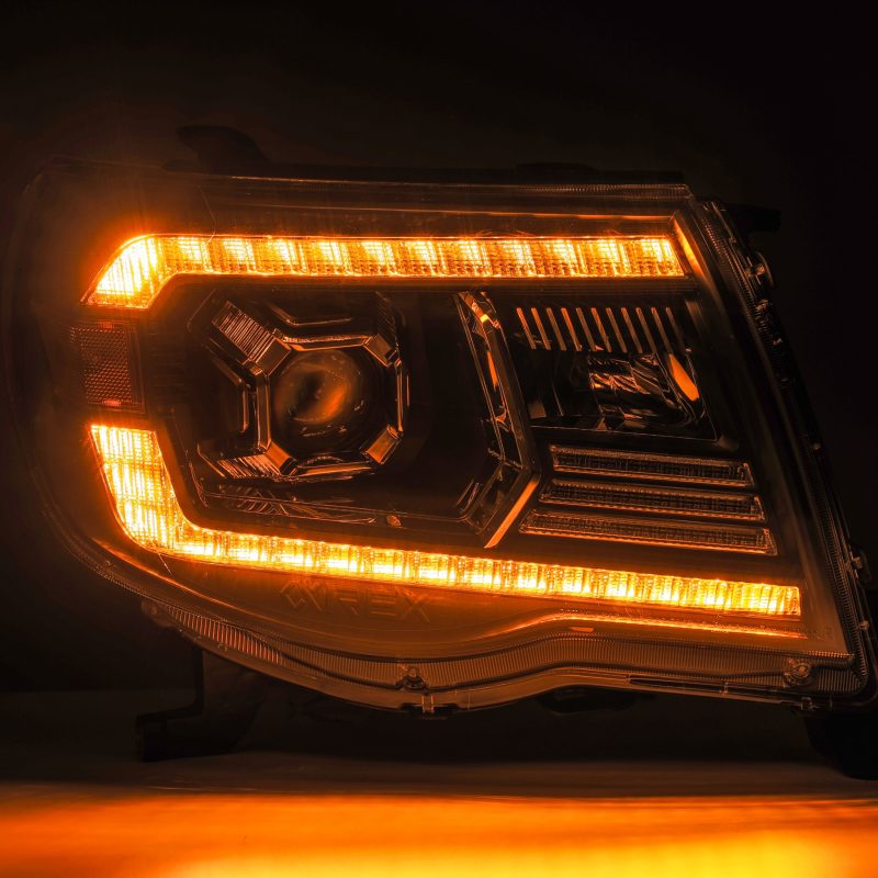 AlphaRex 05-11 Toyota Tacoma LUXX-Series LED Projector Headlights Black