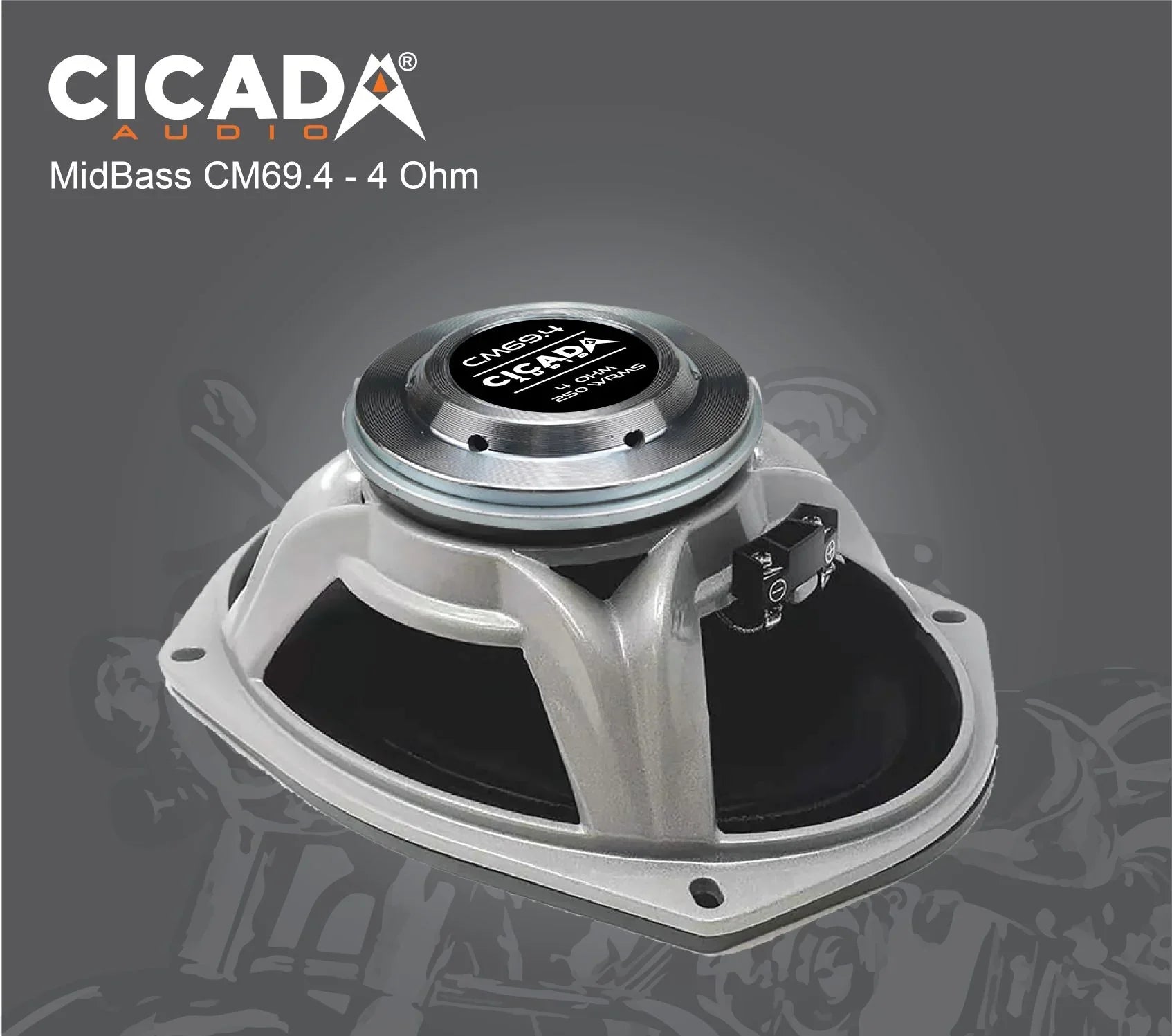 Cicada Audio CM69.4X 6X9-inch Mid-Bass Component Speakers – 4Ω