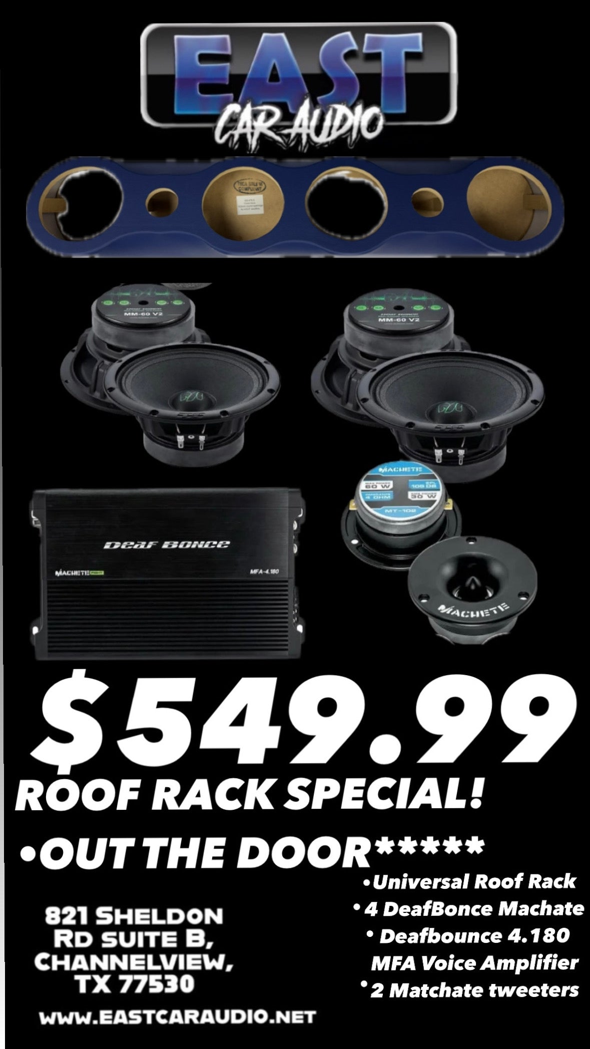 ROOF RACK Combo Red, Blue, Gray, Black, Beige Chevy. GMC, Ford or Ram Single Cab, EXT Cab and Crew Cab Truck