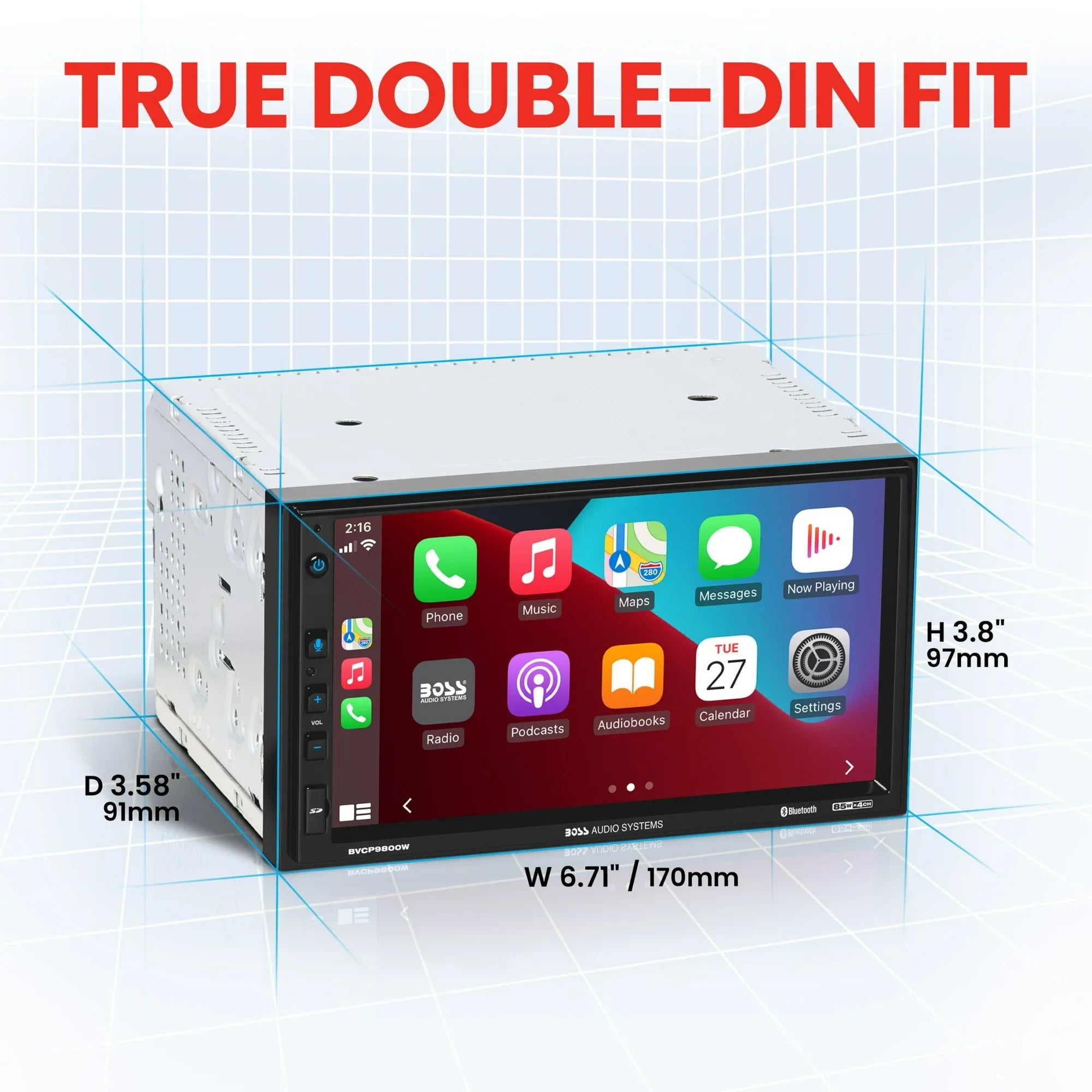 BOSS Audio BVCP9800W Double-DIN, Wireless/Wired 7