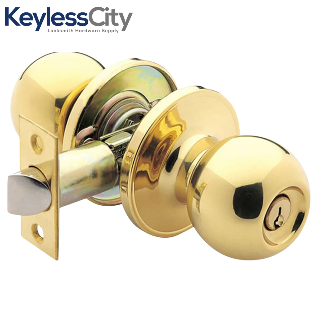 Kwikset Premium Combo Lockset – Knob & Deadbolt – Polished Brass