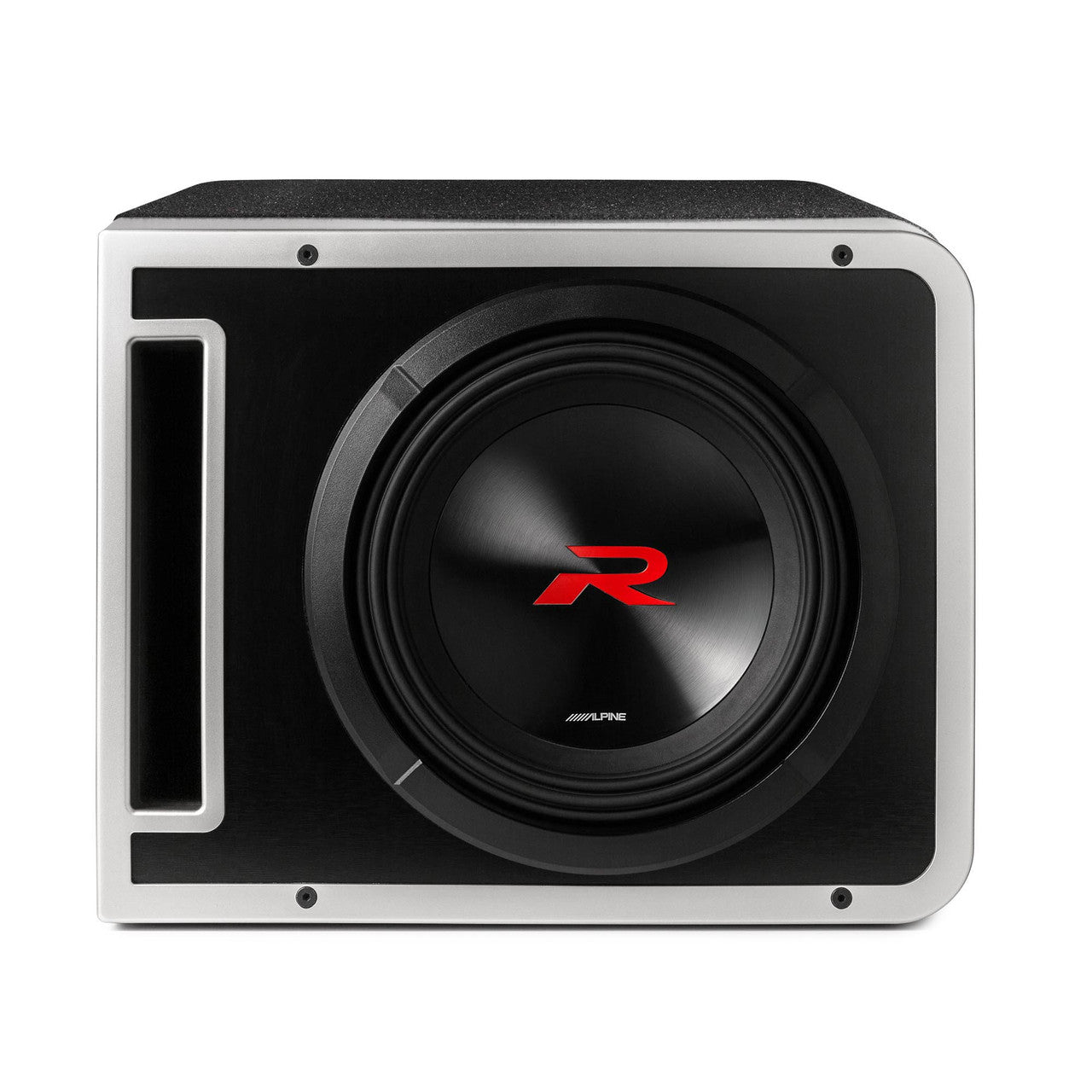 Alpine R2-SB10V 10-inch R-Series Halo Preloaded Subwoofer Enclosure with ProLink™ w/ R2-A75M Amp & Grill Bundle