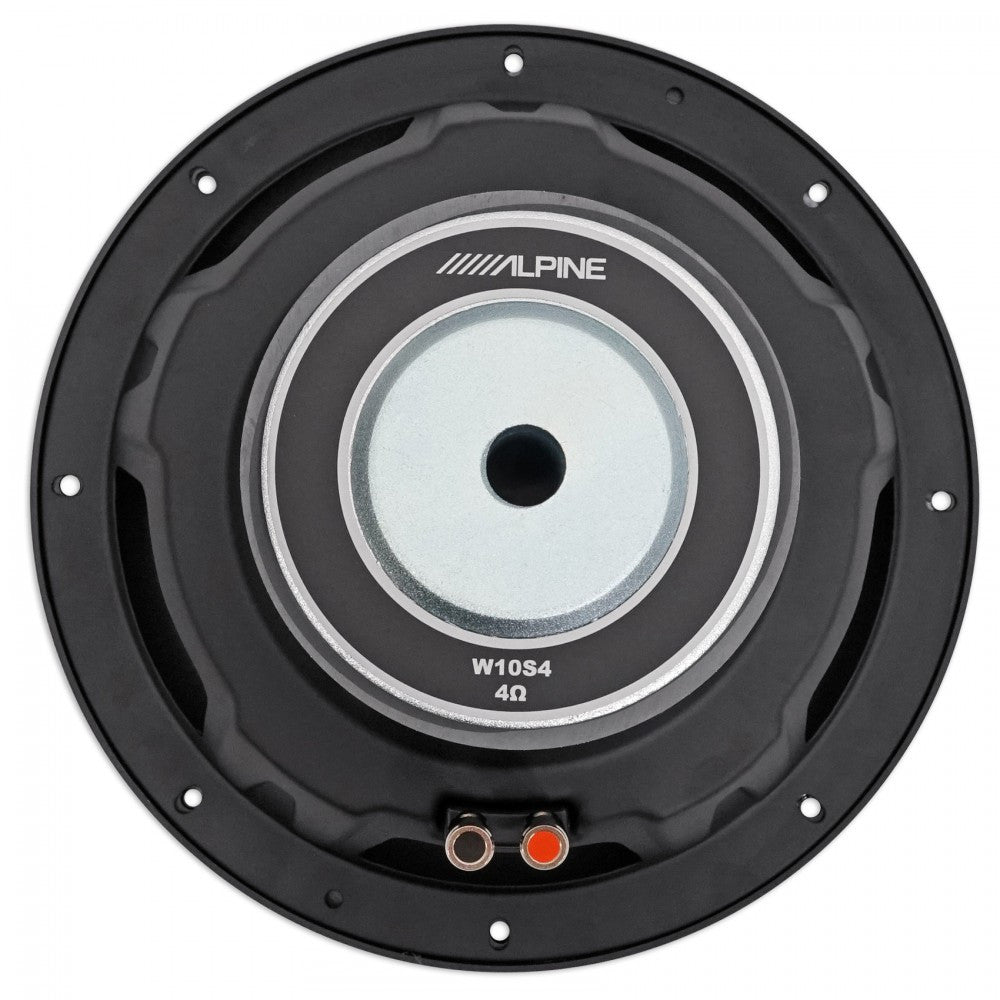 Alpine W10S4 10-Inch Bass Subwoofer w/ KTE-10PG Grill & KTA-200M Mono Power Pack Amplifier with PowerStack Capability Bundle