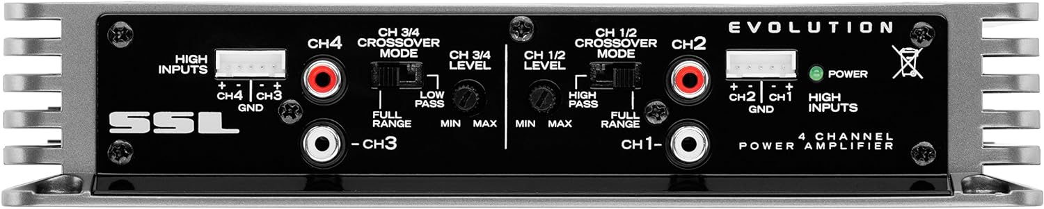 Soundstorm EV4.400 400 Watts 4 Channel Power Amplifier High-Low Crossover