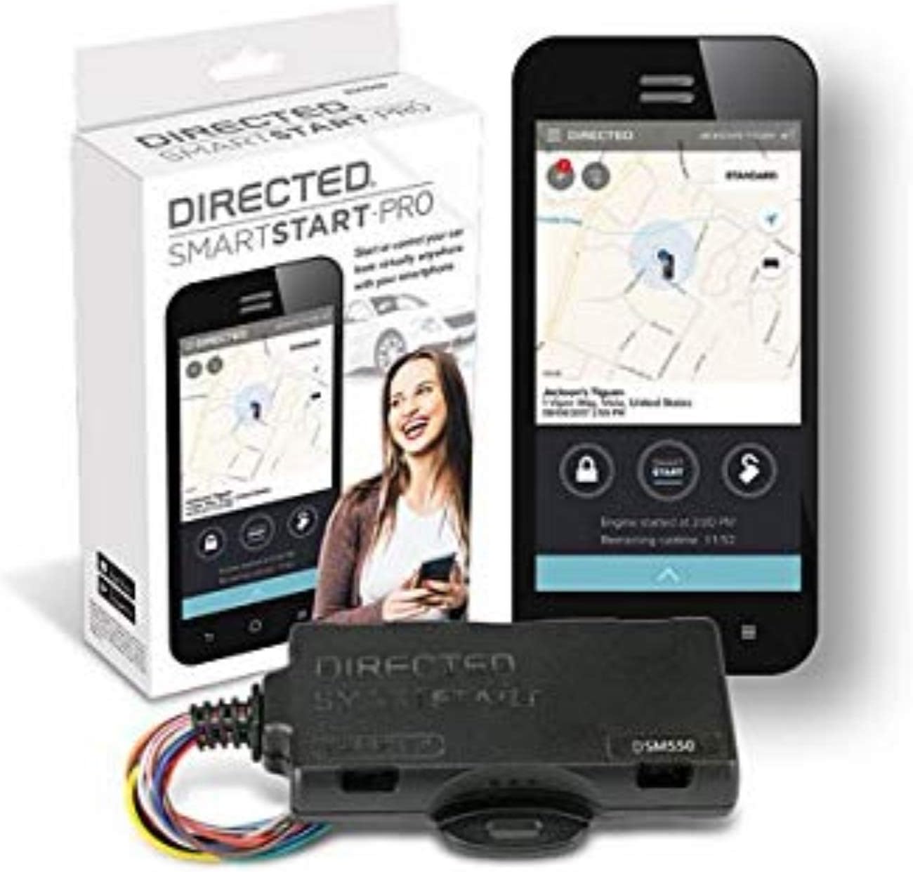 Directed Smartstart(r) DEIDSM550 6.50in. x 3.90in. x 1.45in. Directed SmartStart Pro 4G LTE GPS Module , Black , White