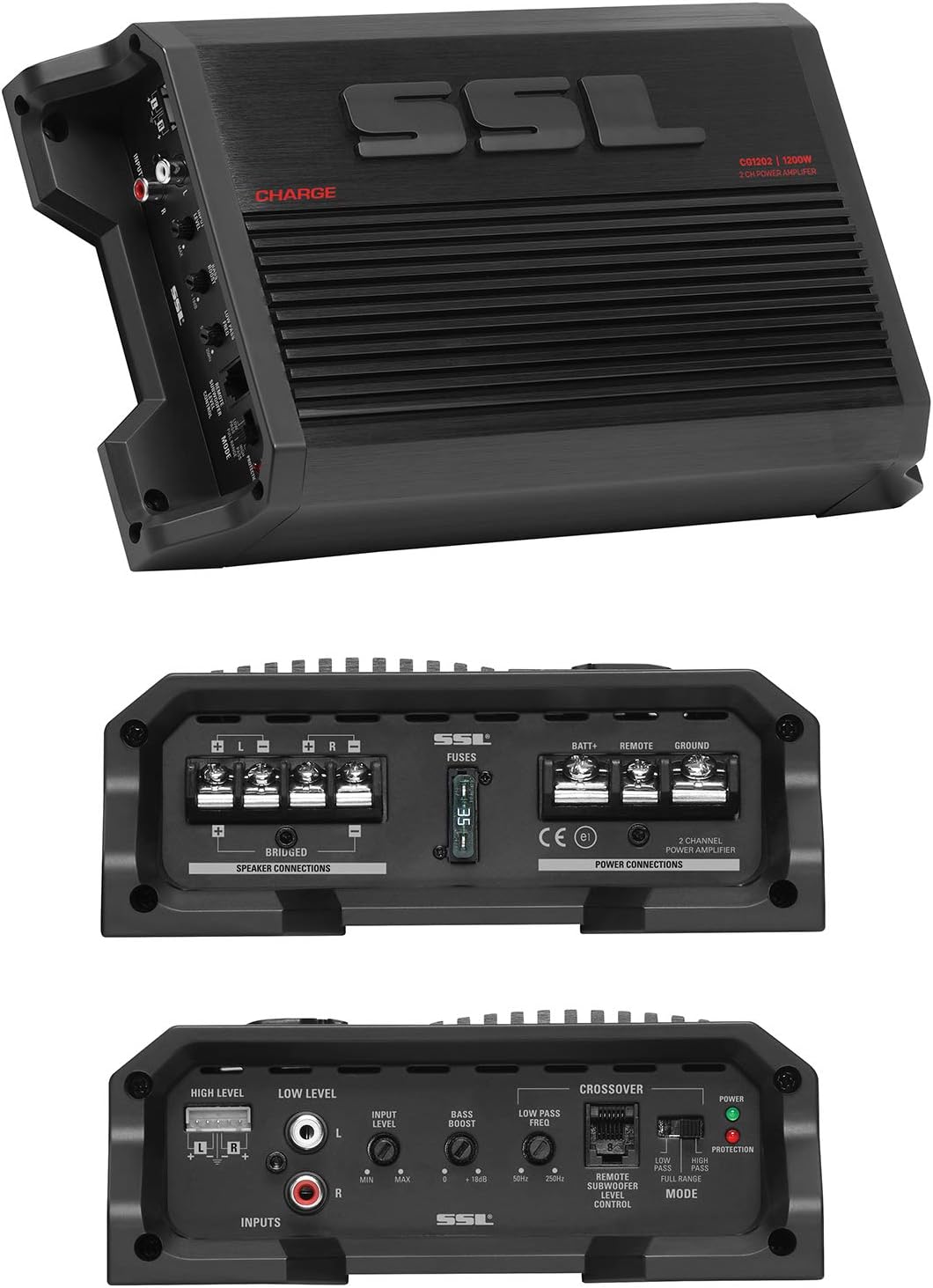 Sound Storm Laboratories CG1202 2 Channel Car Amplifier - 1200 Watts, Full Range, Class A/B, 2/4 Ohm Stable