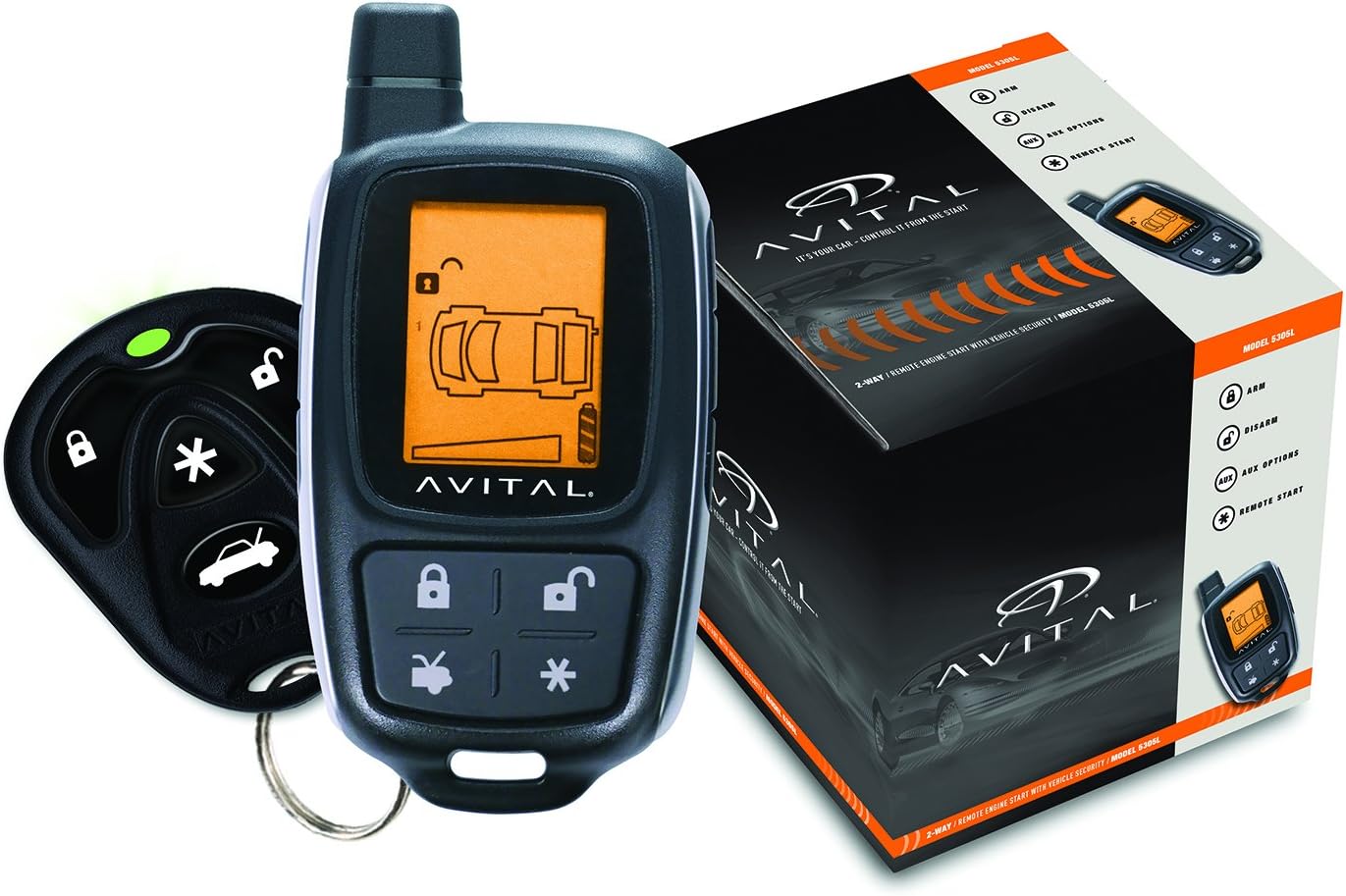 Avital DEI AVITAL5305L 2-Way LCD Remote Start with Security