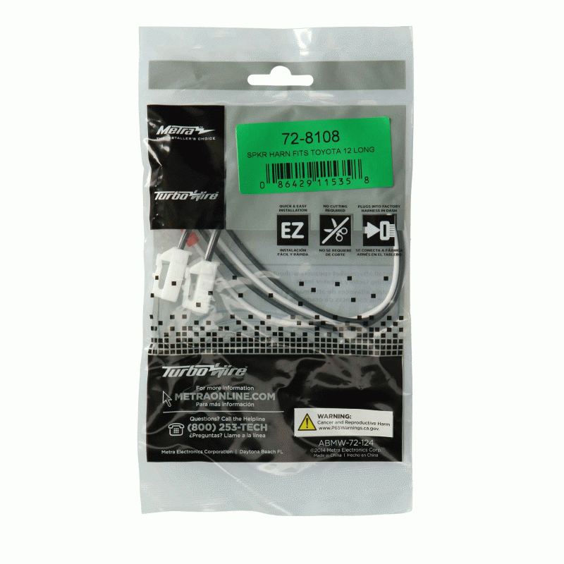 Metra 72-8108 Toyota Speaker Harness 12 inch - pair