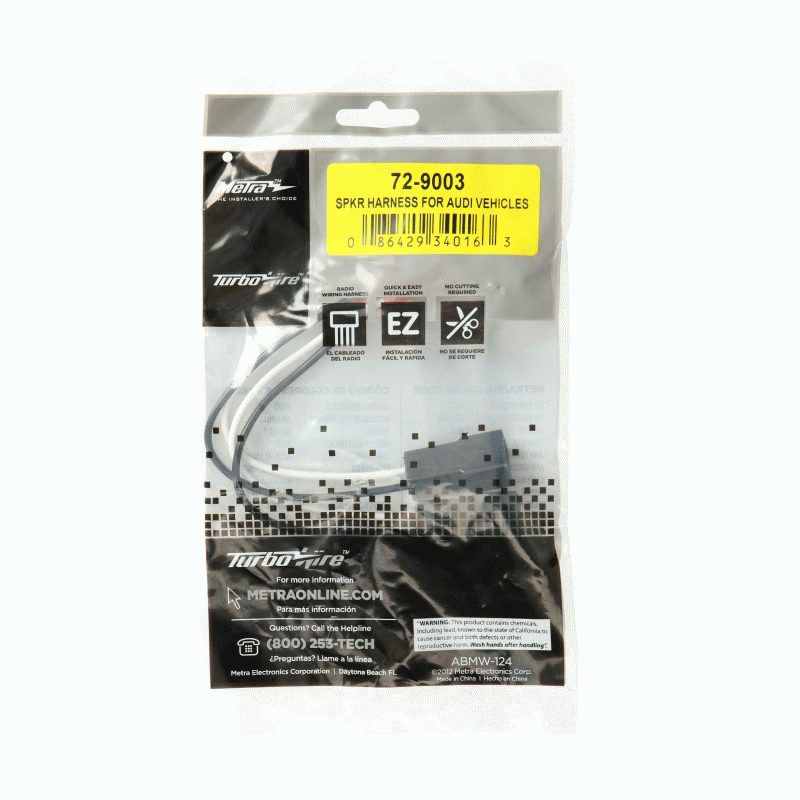 Metra 72-9003 AUDI 1996-2001 Speaker Harness - pair