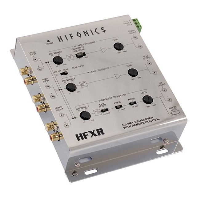 Hifonics HFXR 2/4 Ch 2/3 Way Active Crossover w/Bass Remote 8.5 Volt