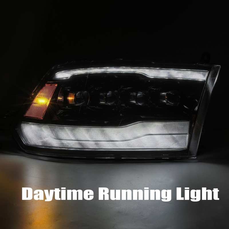 AlphaRex 09-18 Ram Truck NOVA-Series LED Projector Headlights Jet Black
