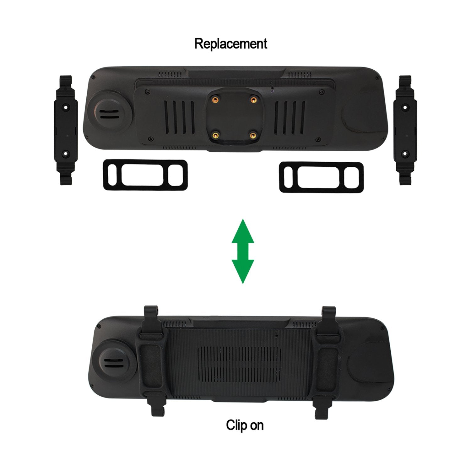 BOYO Vision VTM96M, - 9.6-in. LCD Full-Screen Rearview Mirror Monitor with Dual Mounting Options