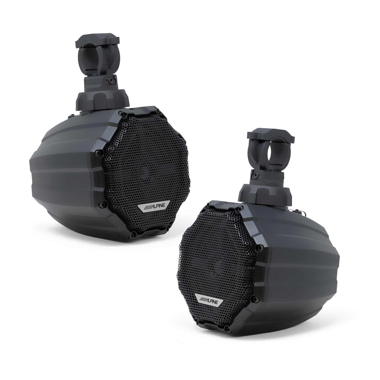 Alpine I509-WRA-JL Receiver w/ SPV-65RGB-CAN 6.5” Cage-Mounted Universal Weather-Resistant Coaxial RGB LED Speaker Pods