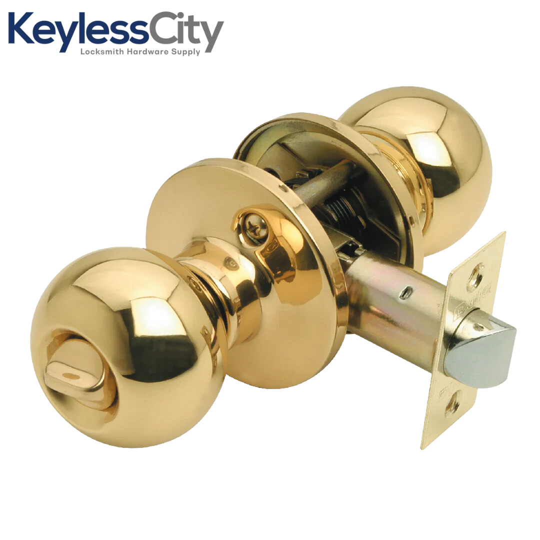 Schlage Premium Combo Lockset – Knob & Deadbolt – Polished Brass