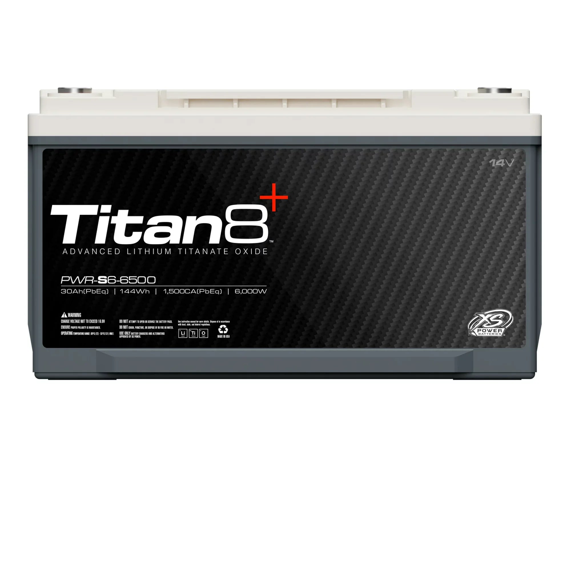 XS Power 14V PWR-S6-6500 Titan8 Series Lithium Titanate Oxide (LTO) Battery
