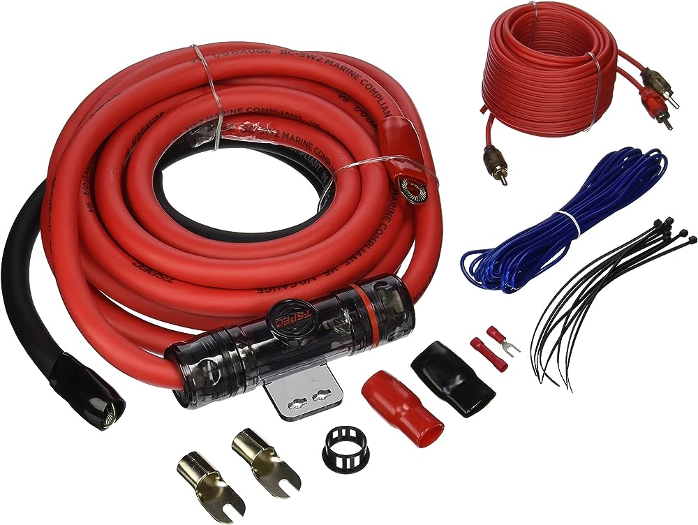 T-Spec V6-RAK1-0 V6 Series 1/0 AWG Amp Kit w/RCA - 2400 Watt
