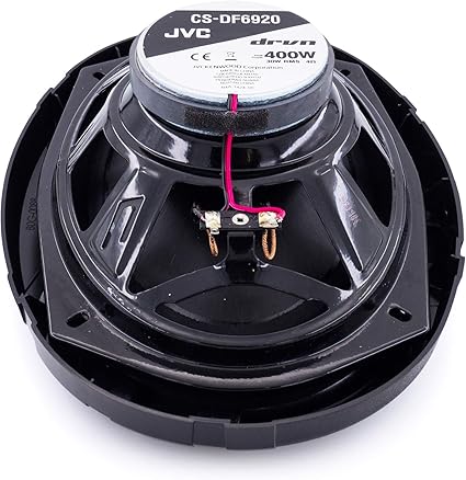 JVC CS-DF6920 DRVN Series 6x9 inch 2-Way 400 Watt Car Speakers (Coaxial) - Set of 2 (Black) with Powerful Sound and Tough Looking Design