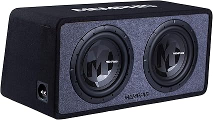 Memphis Audio PRXE12D1 Dual 12” Power Reference Series Loaded Enclosure 1-Ohm