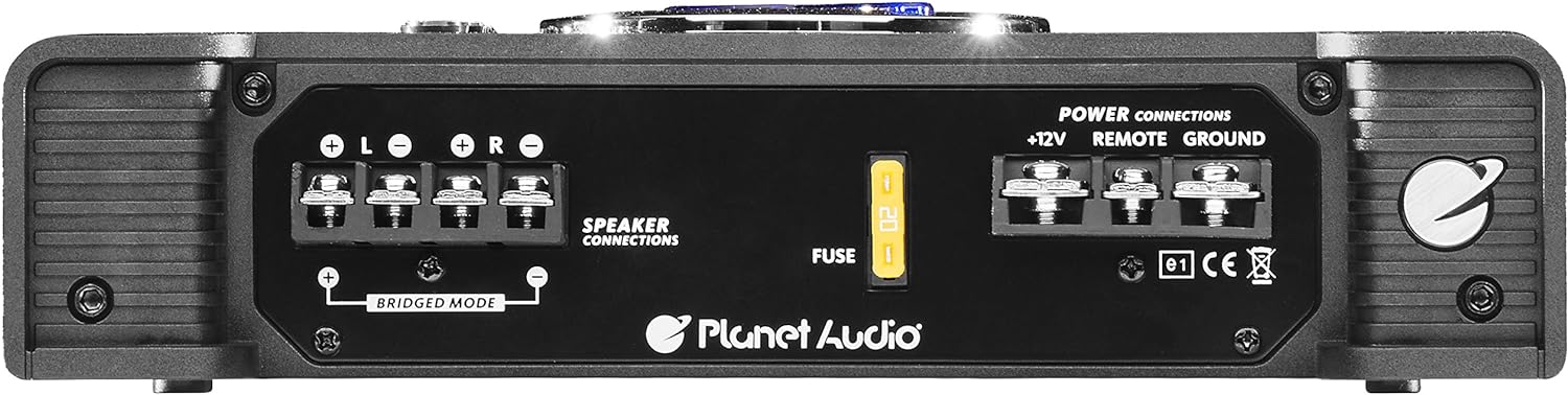 Planet Audio AC600.2 2 Channel Car Amplifier - 600 High Output, Full Range, Class A/B, 2 - 4 Ohm Stable, Mosfet Power Supply, Bridgeable