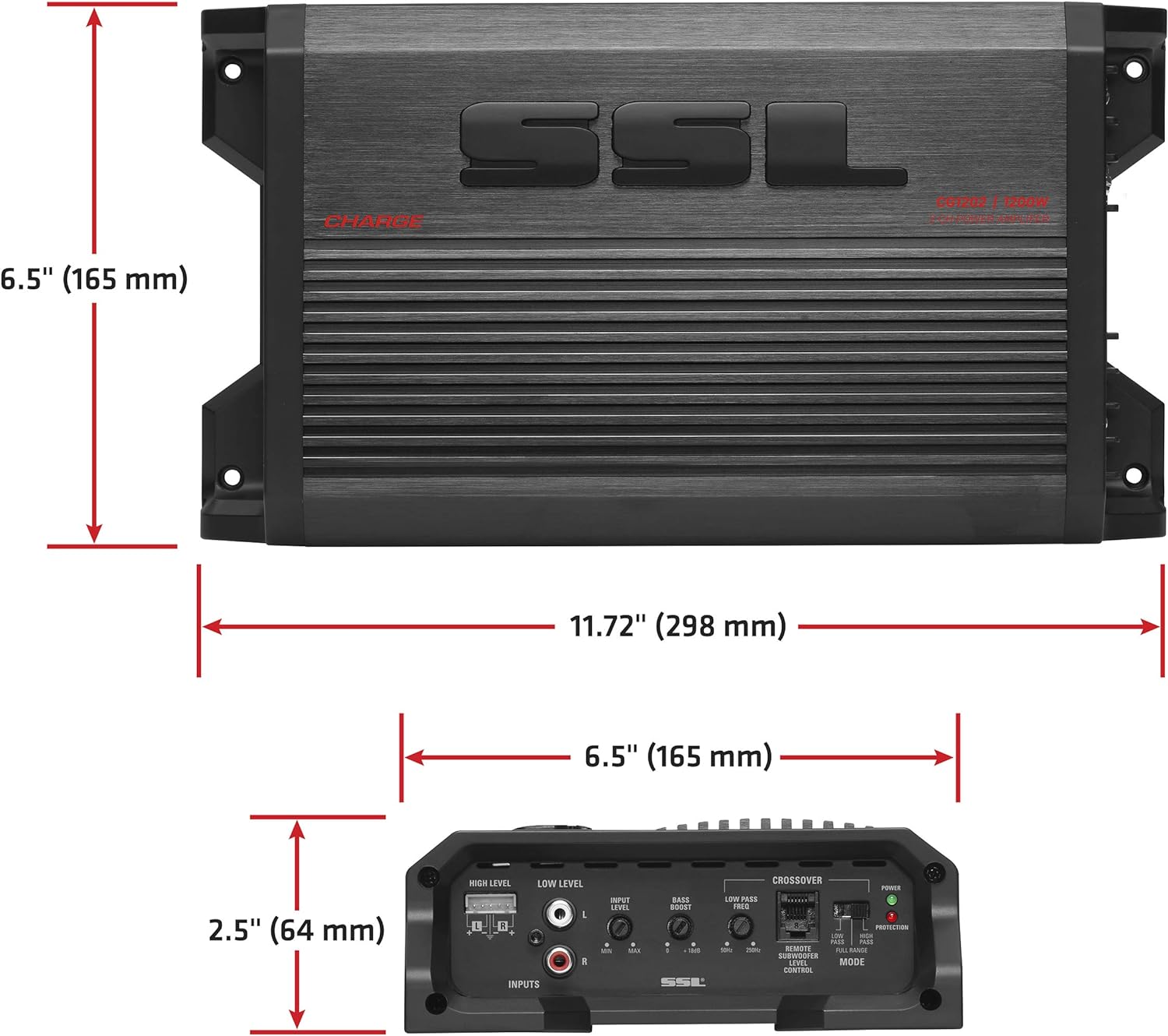 Sound Storm Laboratories CG1202 2 Channel Car Amplifier - 1200 Watts, Full Range, Class A/B, 2/4 Ohm Stable