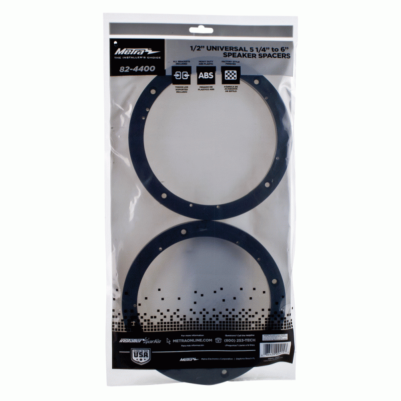 Metra 82-4400 Universal 1/2 Inch Plastic Spacer Rings