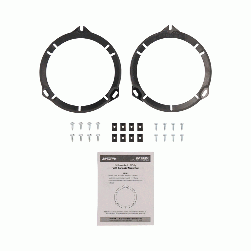 Metra 82-6603 Ram Promaster City 2015-Up Speaker Adapter Plates - 5.25in