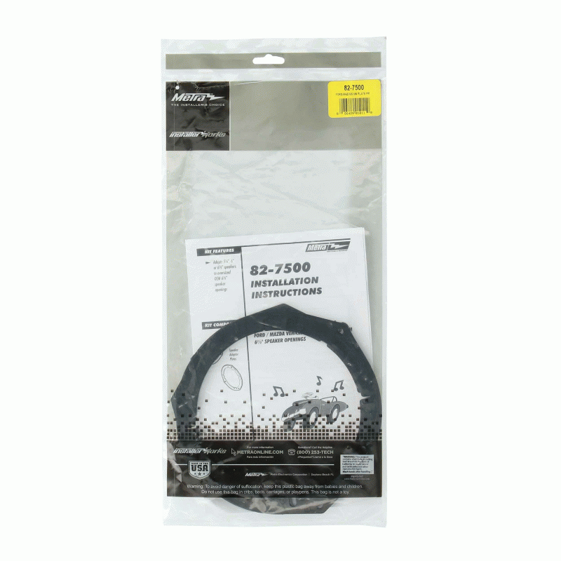 Metra 82-7500 Mazda/Nissan/Ford Speaker Adapter - 5.25in to 6in or 6.5in