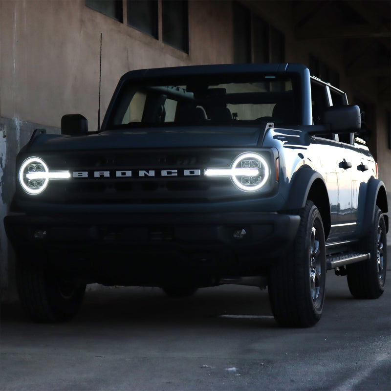 AlphaRex 21-23 Ford Bronco / 22-23 Bronco Raptor NOVA-Series LED Projector Headlights Black