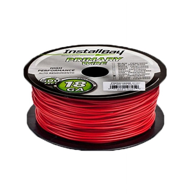 The install bay PWRD18500 18-Gauge Primary Wire (Red)