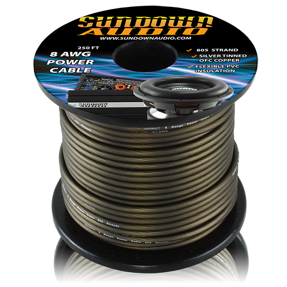 Sundown Audio 8 AWG Power Cable (250FT)