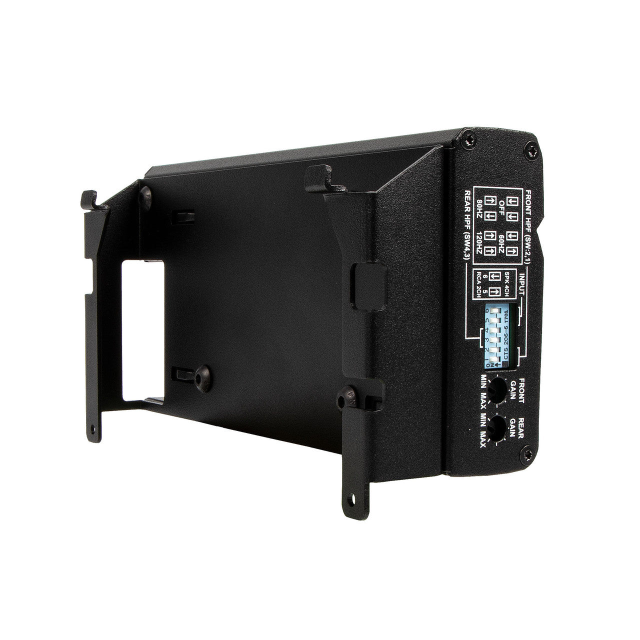 Alpine iLX-407 Shallow Chassis 7-Inch Multimedia Receiver compatible with Apple Carplay and Android Auto with Alpine KTA-450 Power Pack Amplifier with Power Stack Bracket