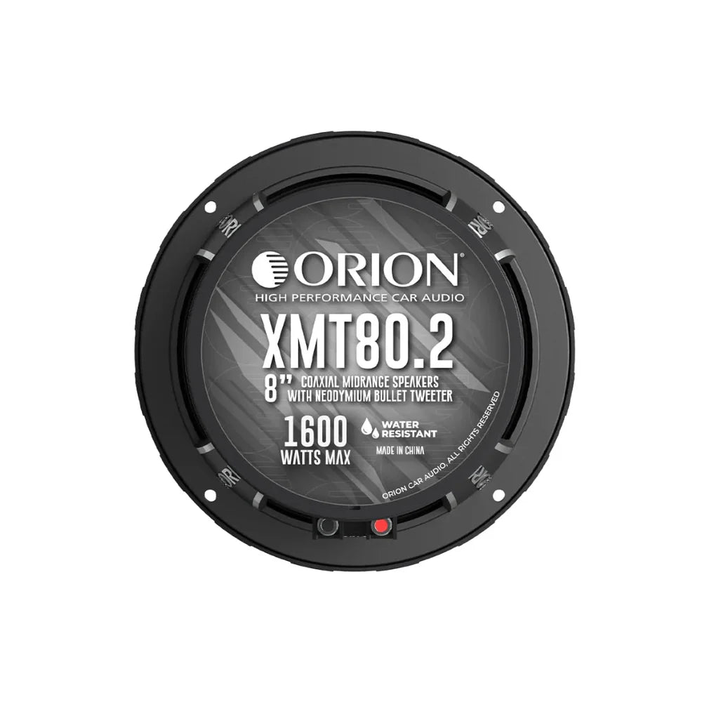 Orion XMT80.2 | 8” 400W RMS Water-Resistant Midrange Coaxial Speakers 2-Ohm (Pair)