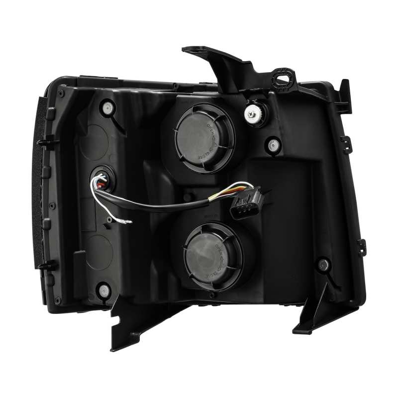 AlphaRex 07-13 Chevrolet Silverado LUXX-Series LED Projector Headlights Jet Black