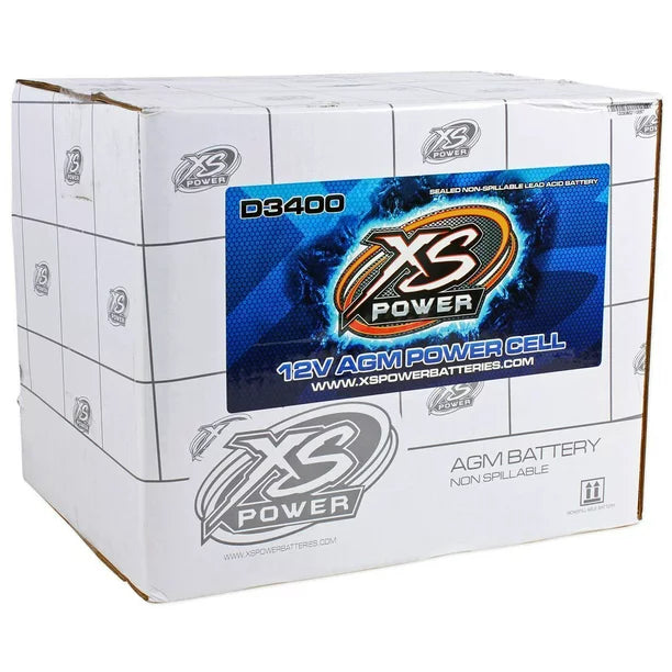 XS Power D3400 3300 Amp Car Audio Battery+Terminal