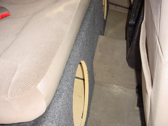 1999-2006 Chevy Extended Cab 2-12'' Front Fire subwoofer box Poly