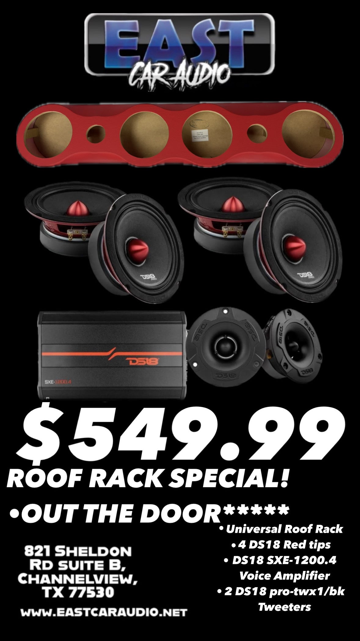 ROOF RACK Combo Red, Blue, Gray, Black, Beige Chevy. GMC, Ford or Ram Single Cab, EXT Cab and Crew Cab Truck