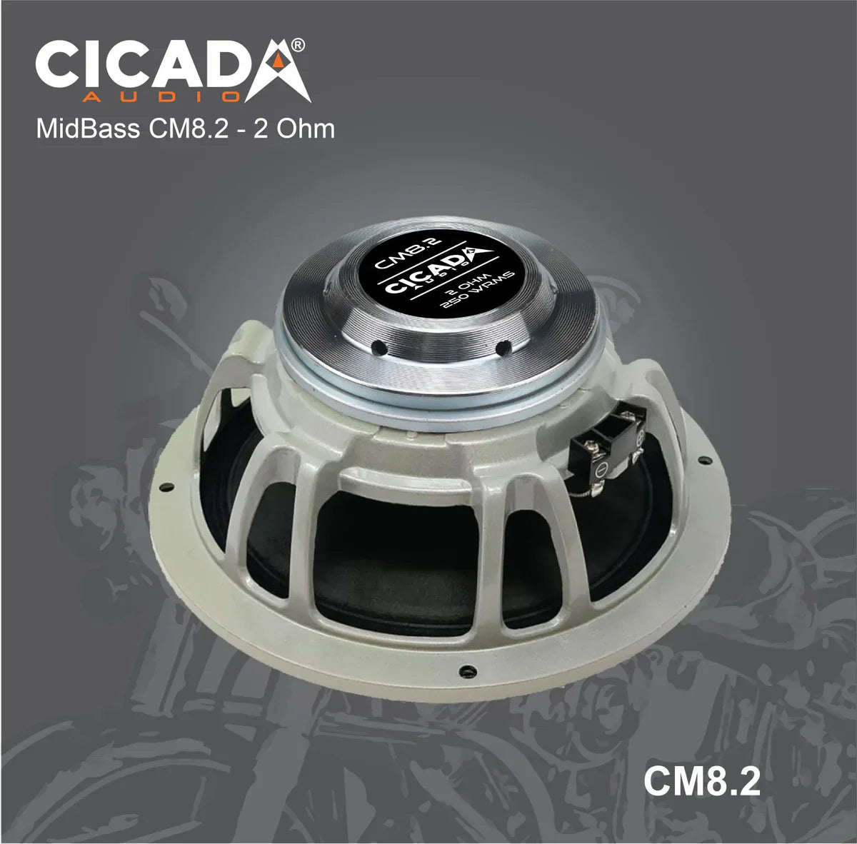 Cicada audio CM8.2X 8-inch Mid-Bass Component Speakers with CMC™ Cones – 2Ω