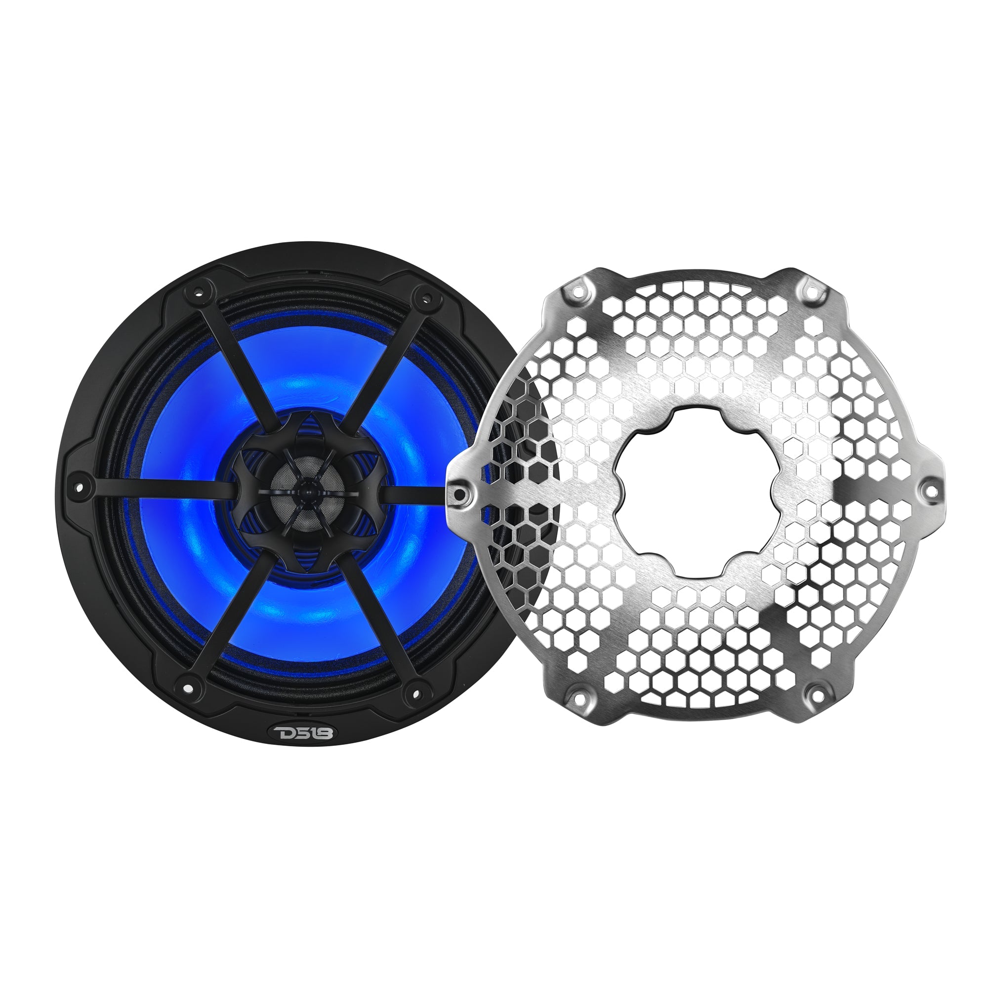8” Marine 2-Way Hybrid Speaker with RGB LED, Compression Driver and Neodymium Magnet | 350W RMS 4-Ohm