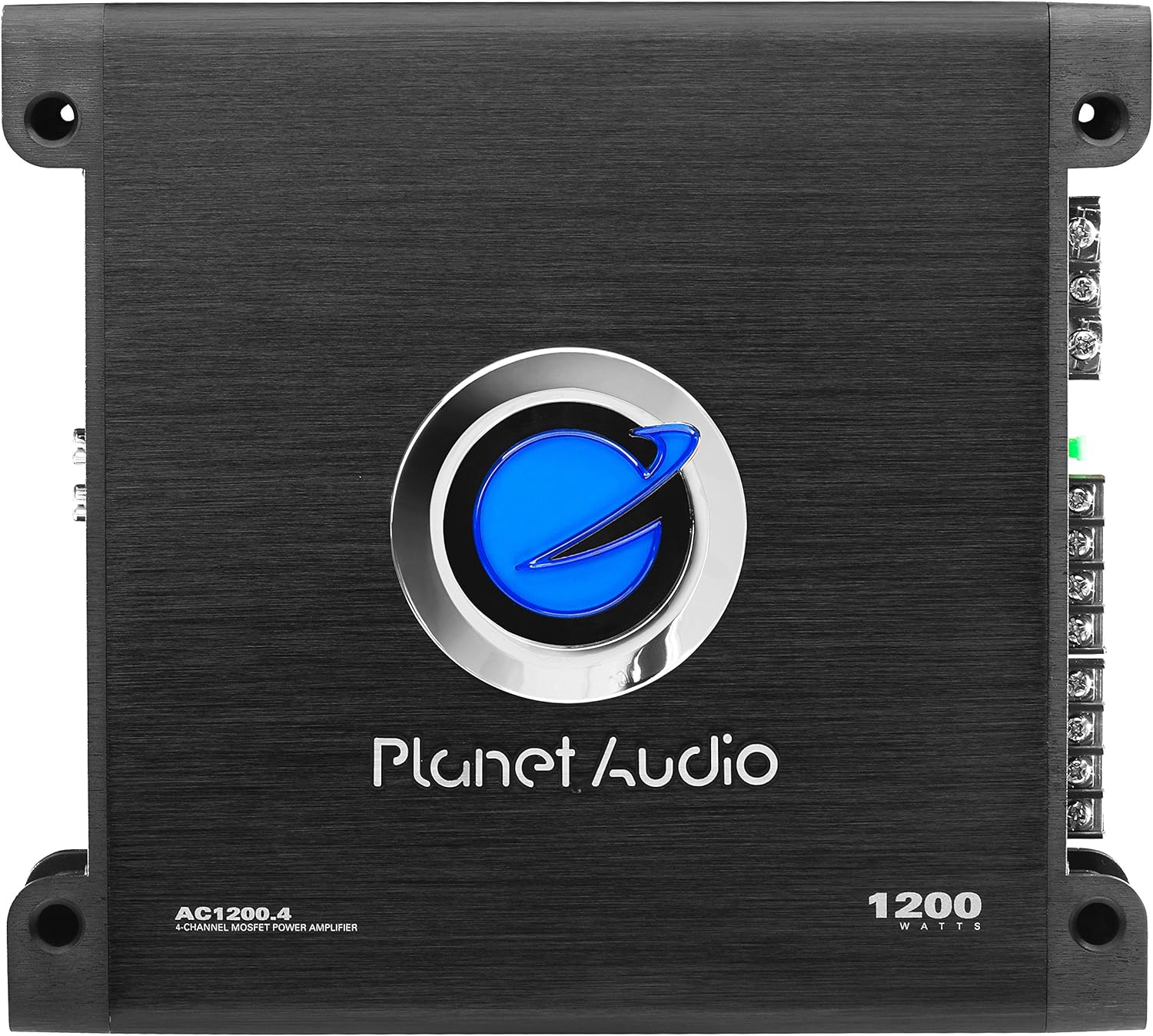 Planet Audio AC1200.4 4 Channel Car Amplifier - 1200 Watts, Full Range, Class A/B, 2-4 Ohm Stable, Mosfet Power Supply, Bridgeable
