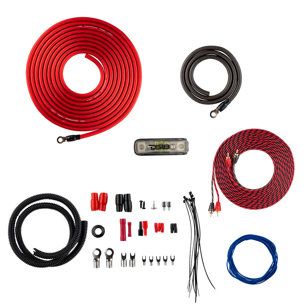 DS18 AK4 Complete 4 Gauge CCA Amplifier Installation Wiring Kit