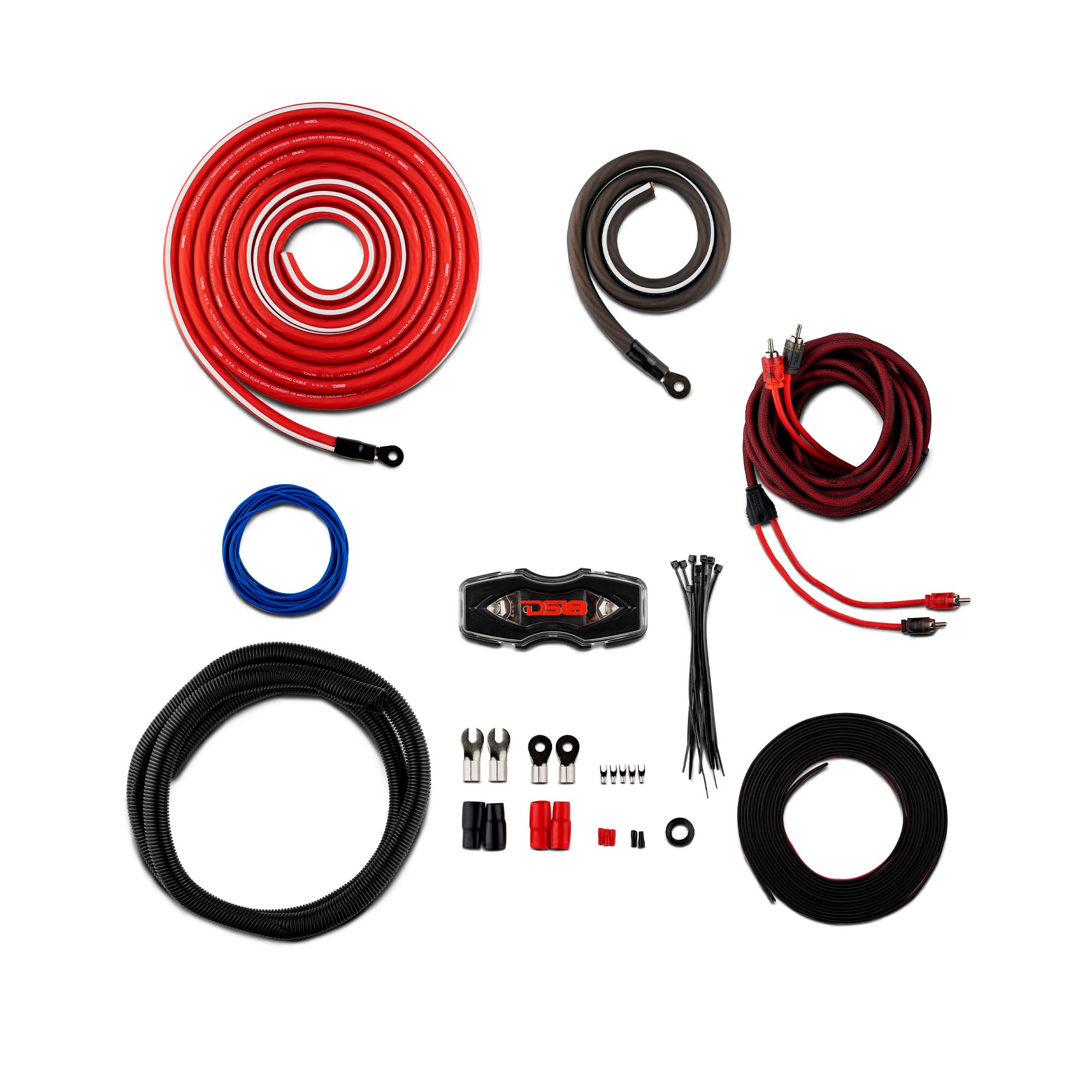 0-GA Amplifier Installation Kit -Red