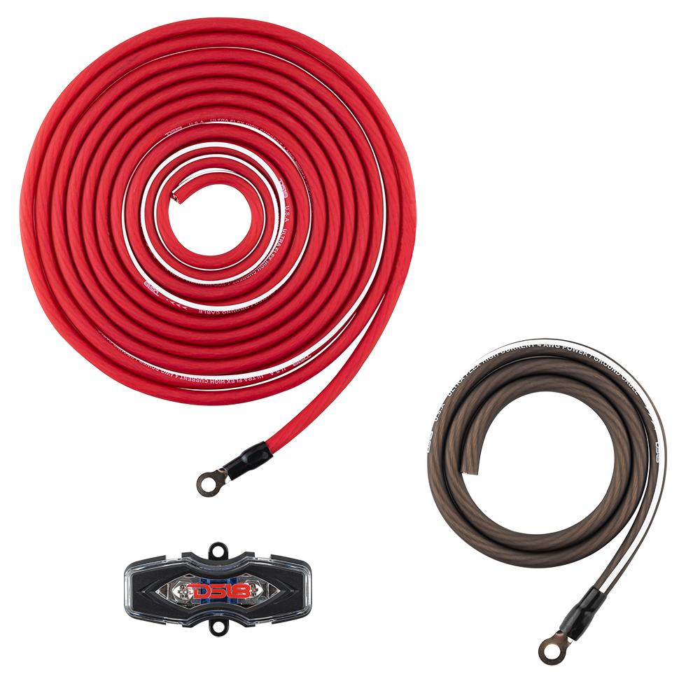 0-GA Amplifier Installation Kit -Red
