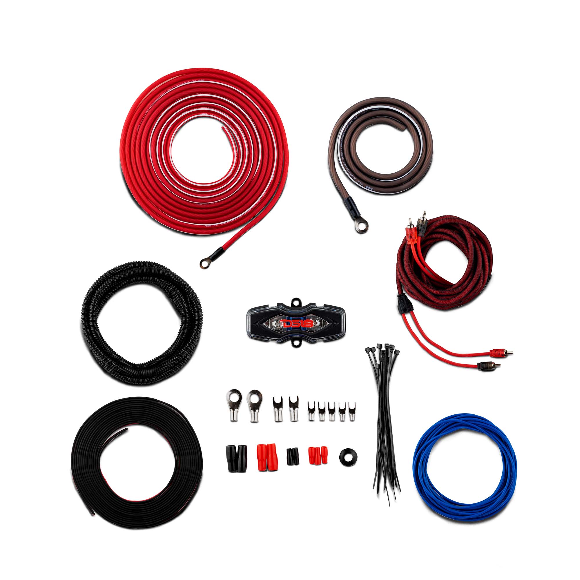 DS18 8-GA Amplifier Installation Kit -Red