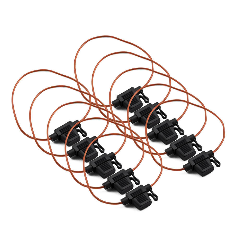 ATM Water Resistant 18 GA Fuse Holder W/Cap - 10 pack