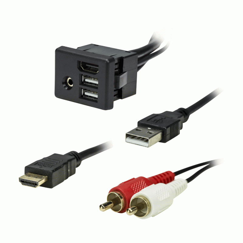 AXUSB-GM3 USB/AUX/HDMI Replacement Panel 3 Ft - GM/Buick 2014-Up