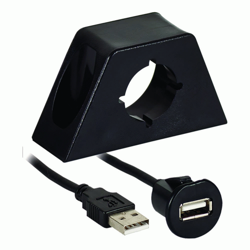 AXUSBE-6 Male USB to Female USB Jack with Mount